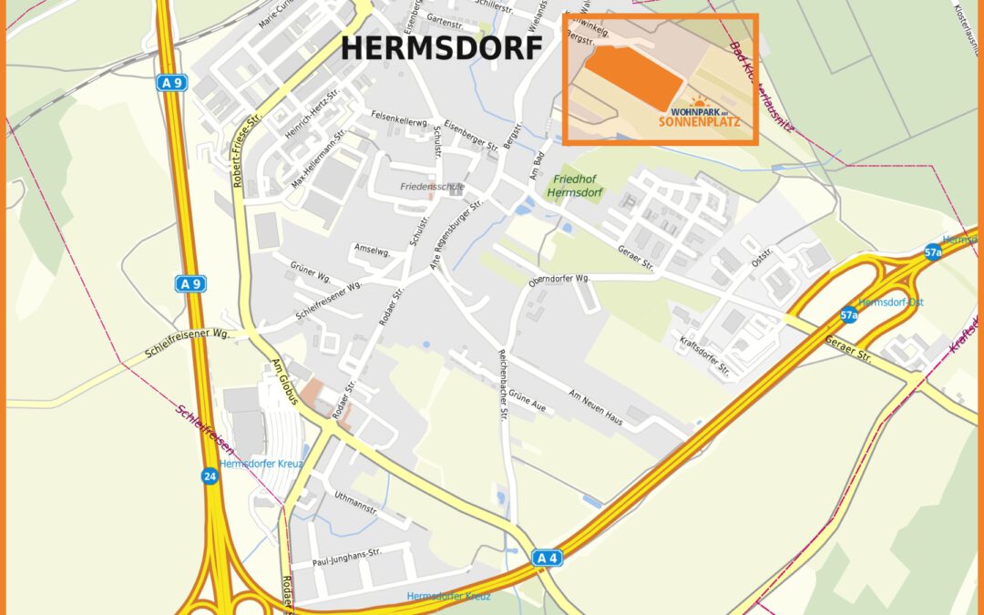 Hermsdorf: Zentral gelegen und doch eine Stadt im Grünen, in der es sich gut leben lässt.
